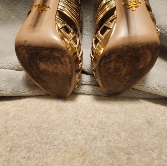 Prada Rose Gold Caged Sandals size EU 37.5 authentic - Picture 7 of 8